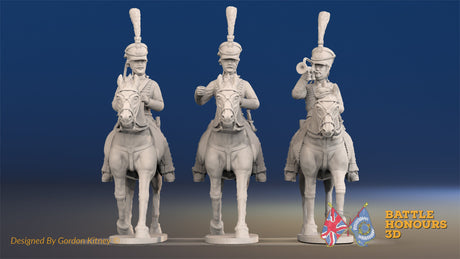 French Hussar command campaign dress shako trotting alternate view