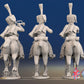 French Hussar command elite colpack galloping rear view