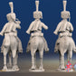 French Hussar command elite colpack trotting rear view
