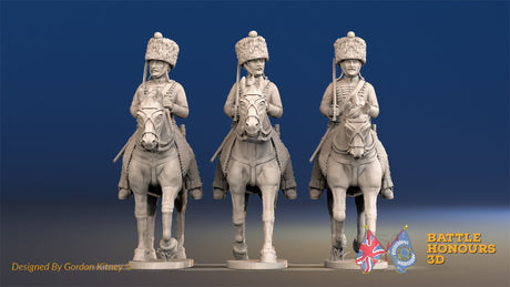 French Hussar elite campaign dress colpack trotting alternate view