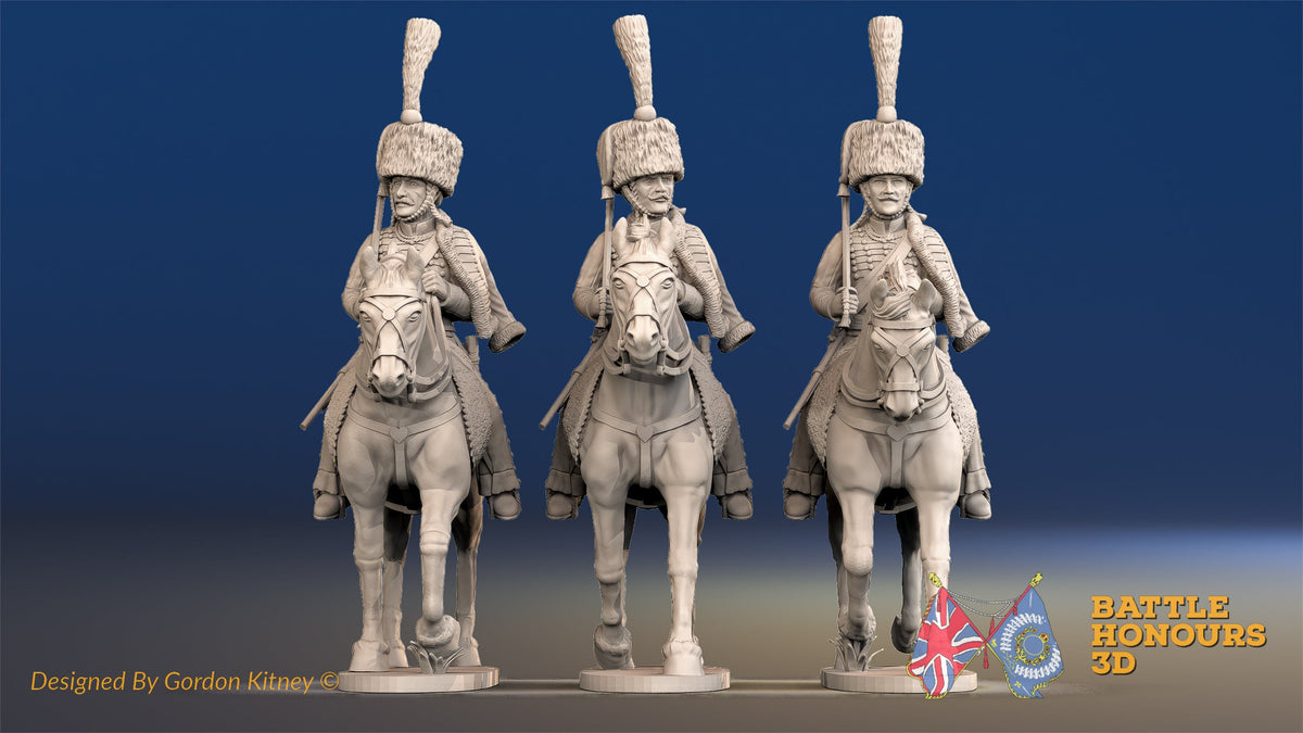 French Hussar elite full dress colpack trotting alternate view
