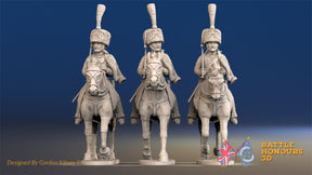 French Hussar elite full dress colpack trotting alternate view