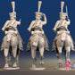 French Hussar full dress shako galloping rear view