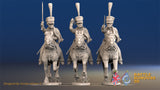 French Hussar full dress shako galloping alternate view