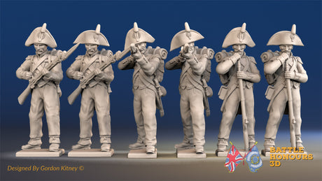 French line Grenadier loading and firing bicorn alternate view