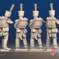 French line Grenadier loading and firing shako rear view