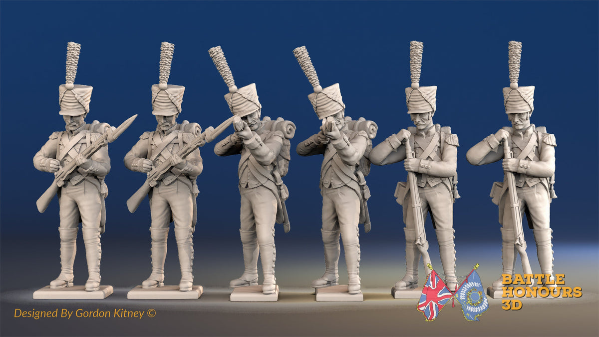 French line Grenadier loading and firing shako gaiter alternate view