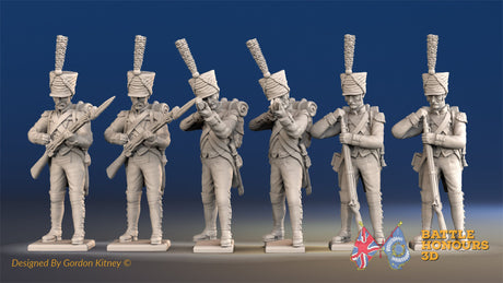 French line Grenadier loading and firing shako gaiter alternate view