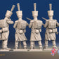 French line Grenadier loading and firing shako greatcoat rear view