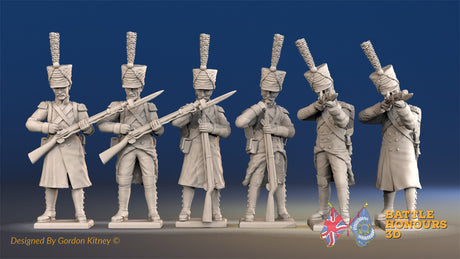 French line Grenadier loading and firing shako greatcoat gaiter alternate view