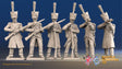French line Grenadier loading and firing shako greatcoat alternate view