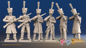 French line Grenadier loading and firing shako greatcoat alternate view