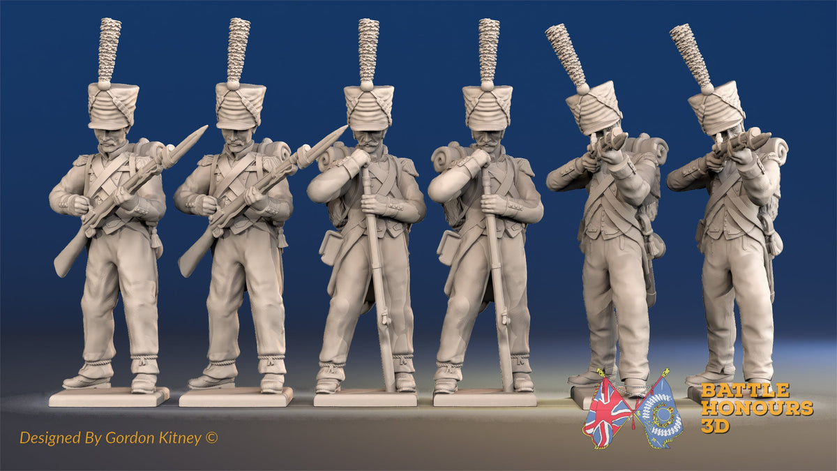 French line Grenadier loading and firing shako alternate view