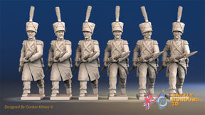 French line Grenadier shako greatcoat advancing alternate view