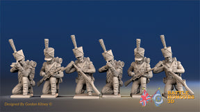 French line Grenadier shako loading firing kneeling