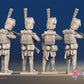 French line Grenadiers firing and loading bearskin gaiter rear view