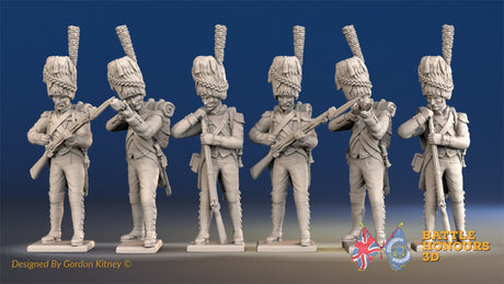 French line Grenadiers firing and loading bearskin gaiter alternate view