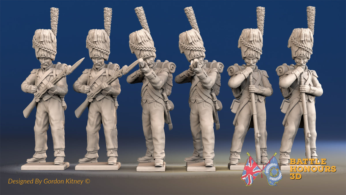 French line Grenadiers loading and firing bearskins alternate view