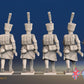 French line Grenadiers advancing shako greatcoat gaiter rear view