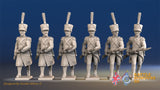 French line Grenadiers advancing shako greatcoat gaiter alternate view