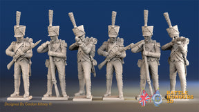 French line Voltigeurs loading and firing shako gaiter alternate view