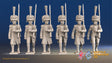French march attack elite Voltigeurs colpack greatcoat boots alternate view