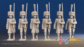 French march attack elite Voltigeurs colpack greatcoat boots alternate view