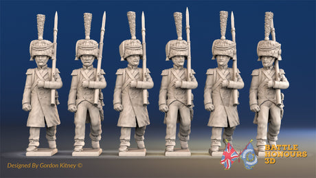 French march attack elite Voltigeurs colpack greatcoat alternate view
