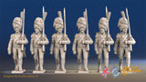 French march attack line Grenadier bearskin gaiter alternate view