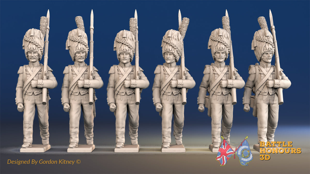 French march attack line Grenadiers alternate view