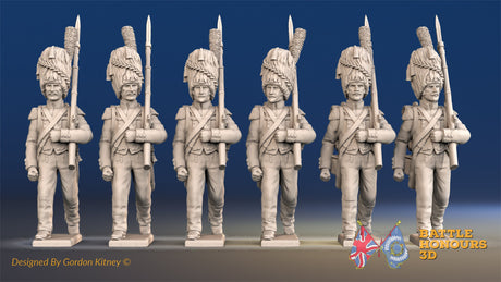 French march attack line Grenadiers alternate view