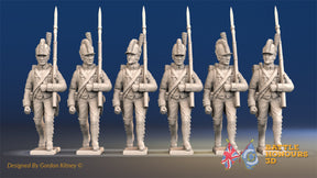 French Tarleton Fusiliers march attack gaiters alternate view
