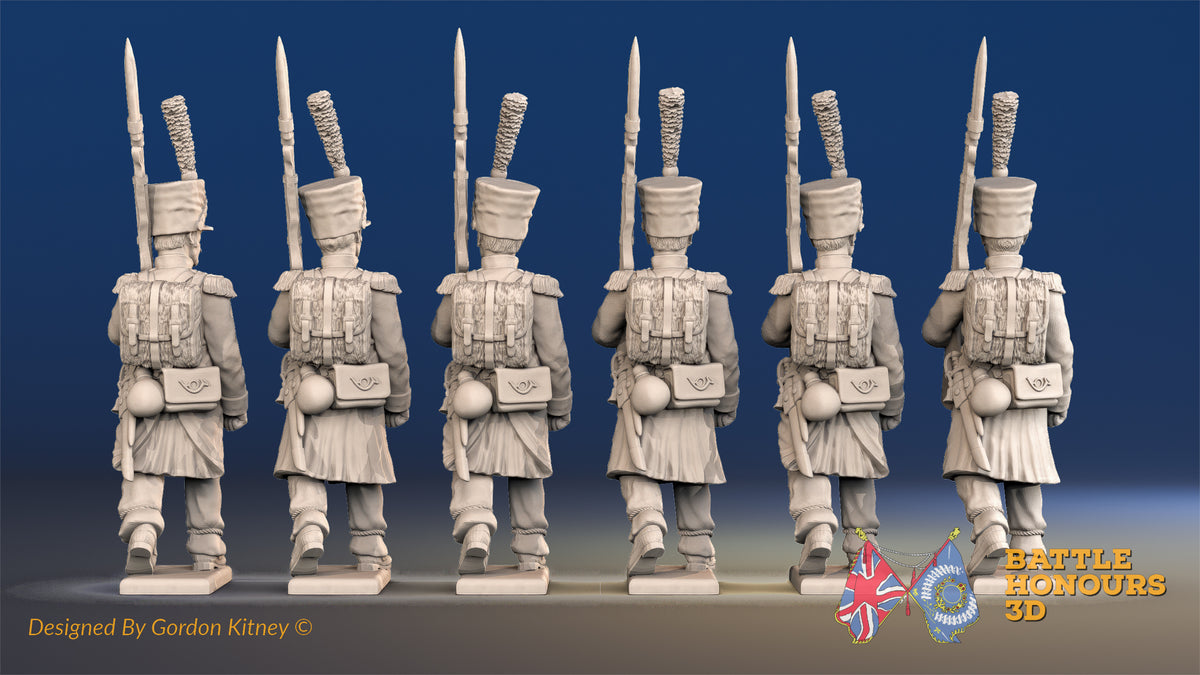 French Voltigeur shako greatcoat rear view