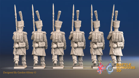 French Voltigeur shako greatcoat rear view
