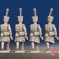 French Voltigeurs advancing shako greatcoat gaiter rear view