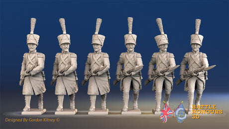 French Voltigeurs advancing shako greatcoat gaiter alternate view