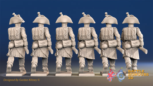 French Voltigeurs bicorn greatcoat advancing rear view