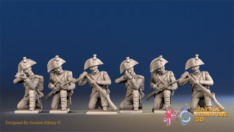 French Voltigeurs bicorn greatcoat loading firing kneeling