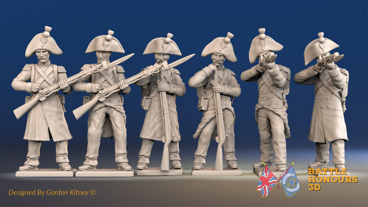 French Voltigeurs firing and loading bicorn greatcoat alternate view
