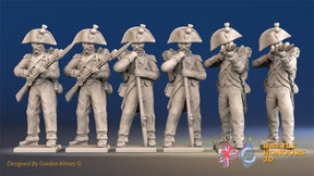 French Voltigeurs firing and loading bicorn alternate view