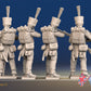 French Voltigeurs firing and loading shako rear view