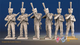 French Voltigeurs firing and loading shako alternate view