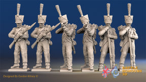 French Voltigeurs firing and loading shako alternate view