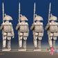 French Voltigeurs march attack bicorn rear view