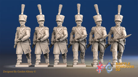 French Voltigeurs shako greatcoat advancing alternate view
