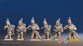French Voltigeurs Tarleton gaiters loading and firing kneeling
