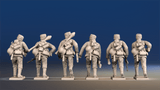 WW2 German Infantry - Advancing, Field Caps