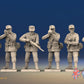 WW2 German Infantry Gaiters Field Cap Firing miniature figures front view