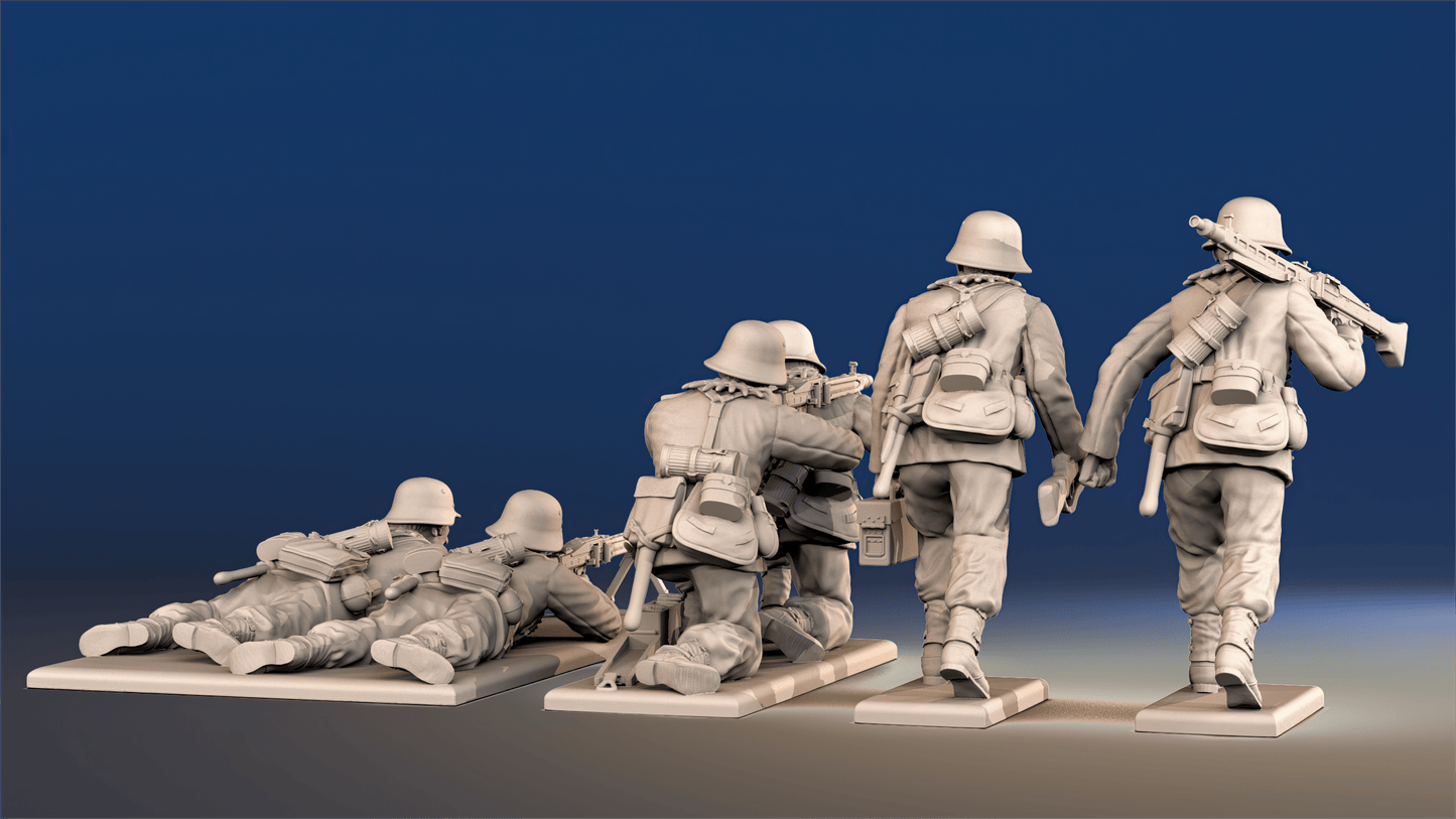 WW2 German Infantry - MG42 Machine Gun Team