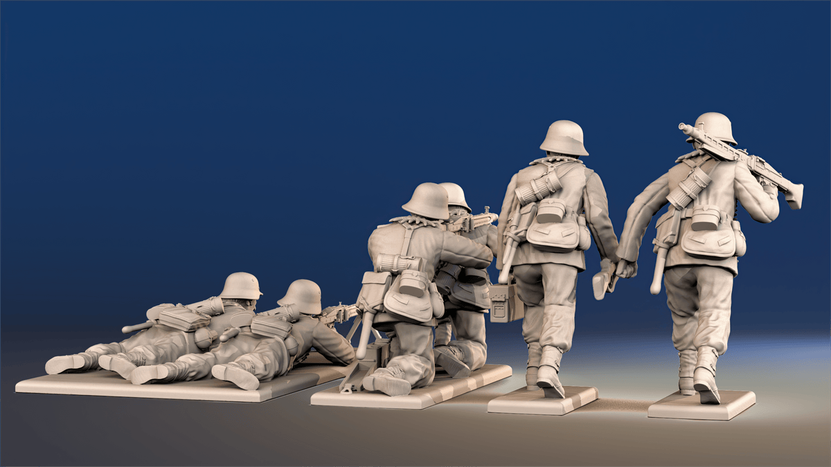 WW2 German Infantry - MG42 Machine Gun Team